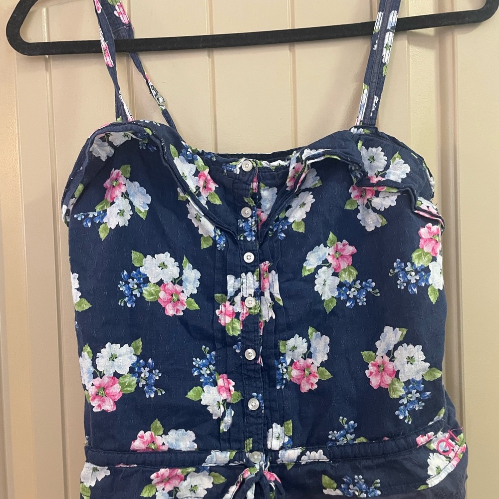 Gilly Hicks Navy Floral Top